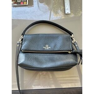 Kate Spade Southport Avenue Mini Maria Black Leather Crossbody Handbag Purse